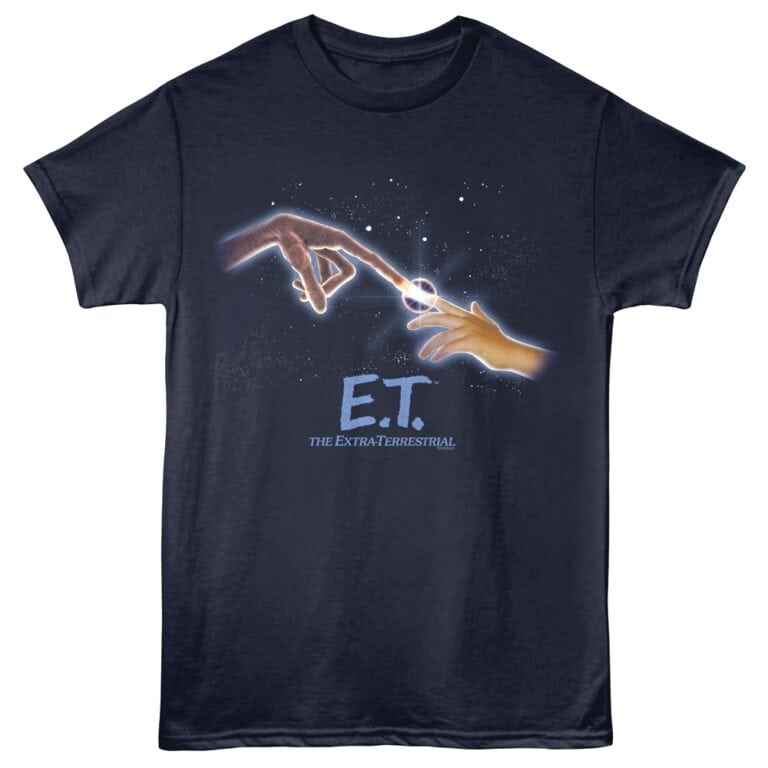 E.T Fingers Touch Men's T Shirt Navy