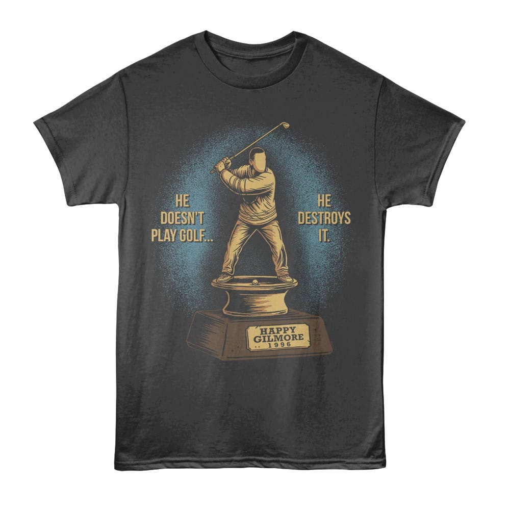 Happy Gilmore Waterbury Trophy Men's T Shirt Charcoal