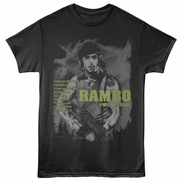 Rambo Let It Go Men's T Shirt Black