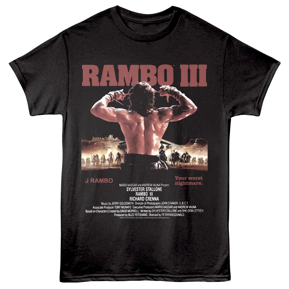 Rambo 3 Your Worst Nightmare Men's T Shirt Black
