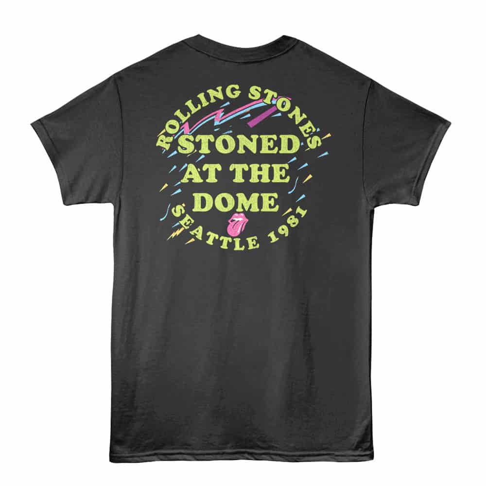 Rolling Stones Stoned at the Dome 81 Men's T Shirt Charcoal