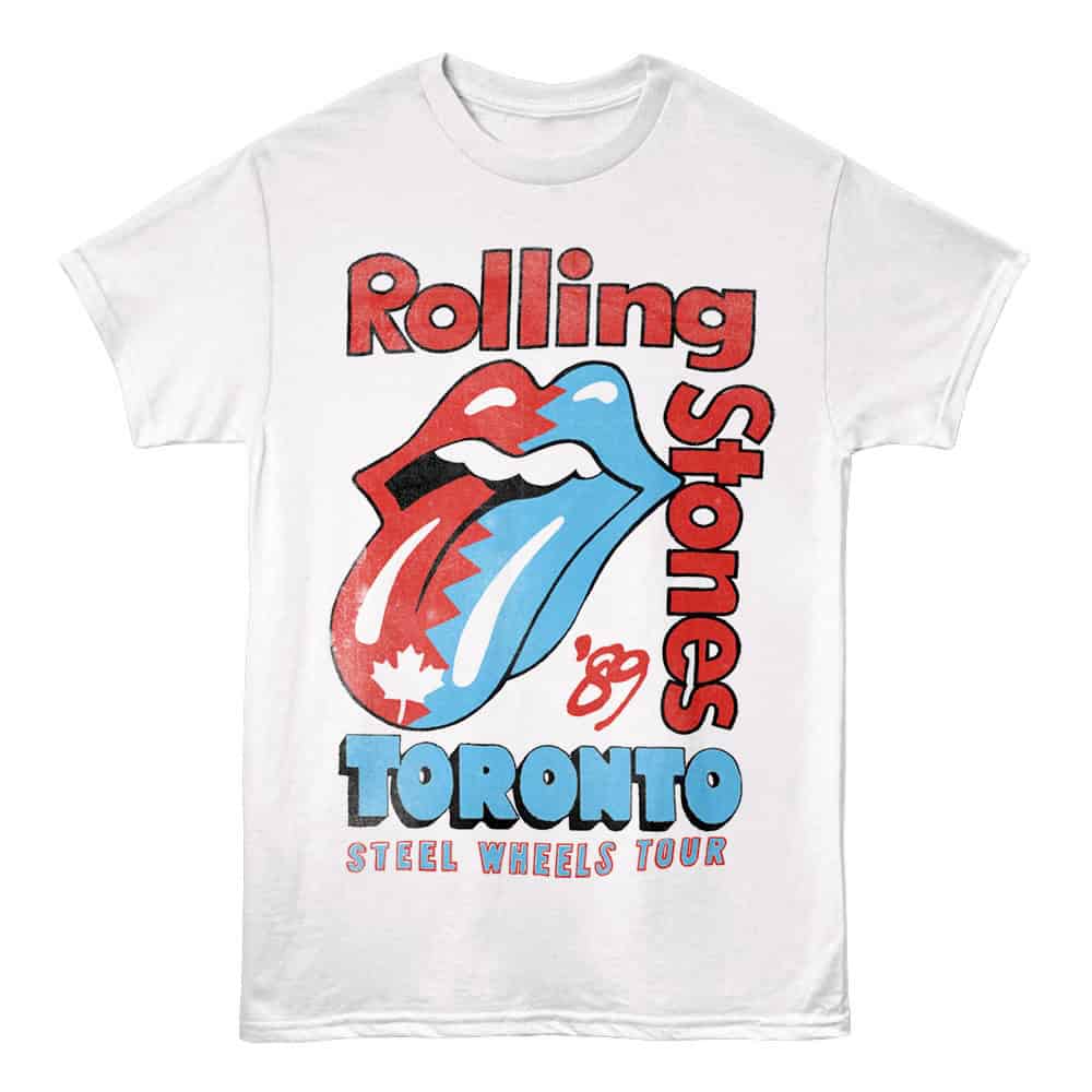 Rolling Stones Toronto Steels Wheels Tour 89 Men's T Shirt White