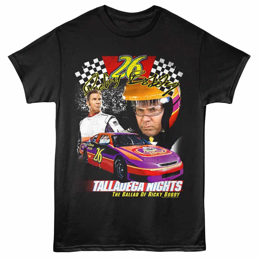 Talladega Nights Ricky Bobby Montage Men's T Shirt Black