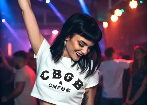CBGB logo crop top