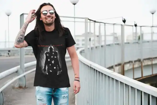 Long-haired rock fan wearing Ozzy Osbourne Ozzmosis Men’s T Shirt