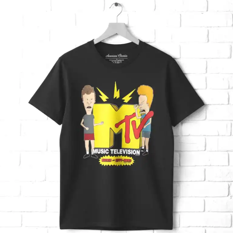 Beavis and Butthead Rockin Out to MTV T-Shirt, Graphic TV Tees