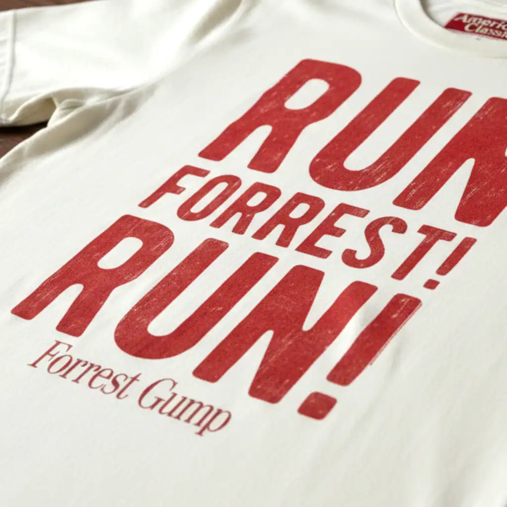Forrest Gump Run Forest T-Shirt, Men's Graphic Movie Tees