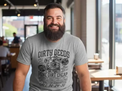 ACDC Vintage Dirty Deeds Men’s T Shirt