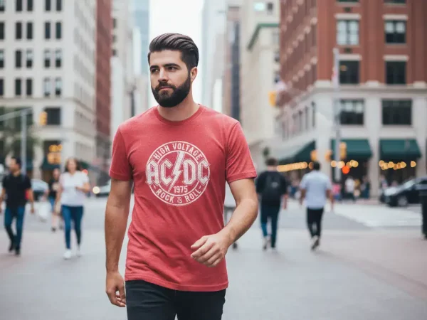 ACDC High Voltage Rock & Roll 1975 Red Men’s T Shirt