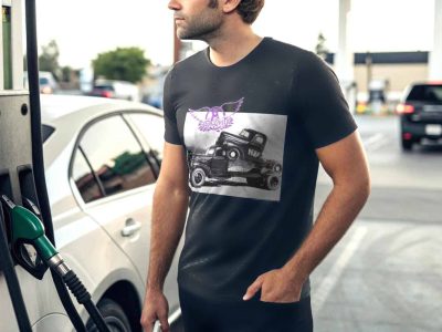 Aerosmith-Mens-tshirt-Pump-Album-Cover-Charcoal-AERO511