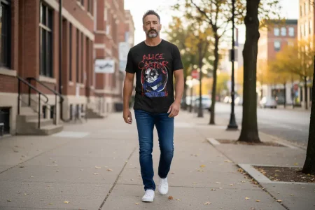 Alice-Cooper-Mens-Tshirt-constrictor-tour 1986-snake-shock-rock-Black-ACOOP506