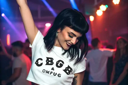 CBGB logo crop top