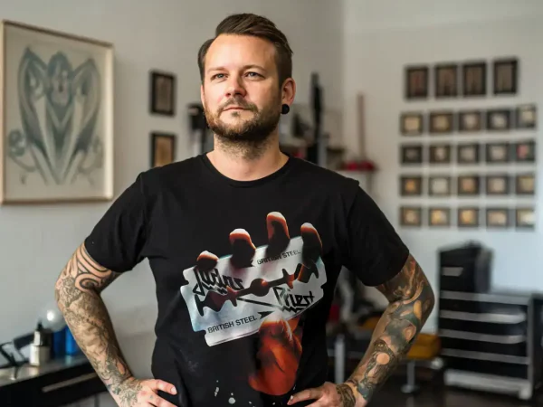 judas priest british steel tee