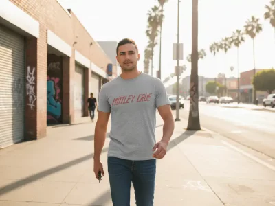 Motley Crue Vintage Band Logo Men’s T Shirt