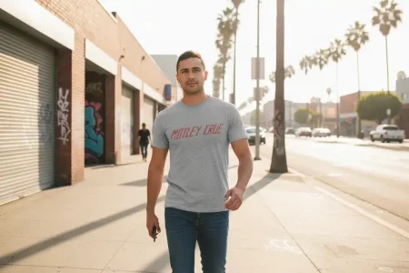 Motley Crue Vintage Band Logo Men’s T Shirt