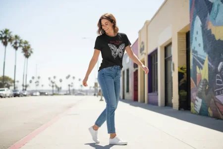 Stone-Temple-Pilots-Womens-Tshirt-Butterfly-Album-2018-Tee-Black-STP513-301