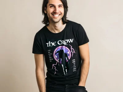the crow clock tee