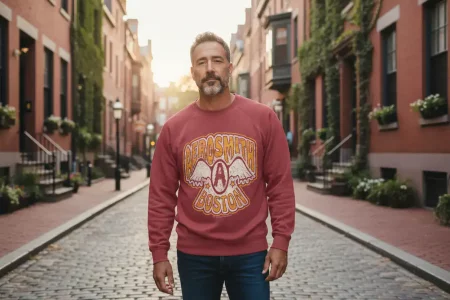 men-Aerosmith-Sweater-vintage-logo-Boston-red-heather-AERO577-205