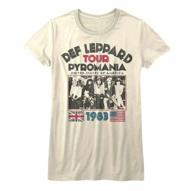 Def Leppard Pyromania USA Tour Top