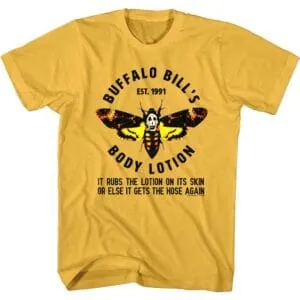 Silence of The Lambs Buffalo Bill's Body Lotion Men's Gold T Shirt