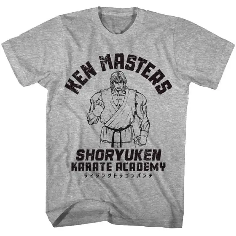 Street Fighter Ken Masters Shoryuken Karate Academy Men’s T Shirt