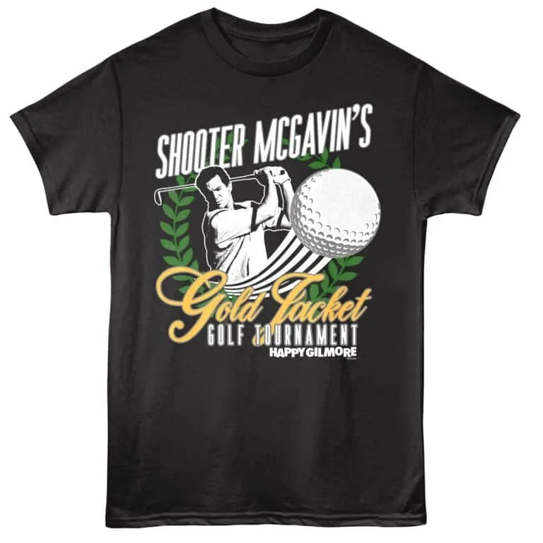 Happy Gilmore Shooter McGavin's Gold Jacket Tournament Men's T Shirt