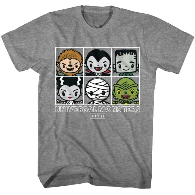 Universal Monsters Cute Villains Men’s T Shirt