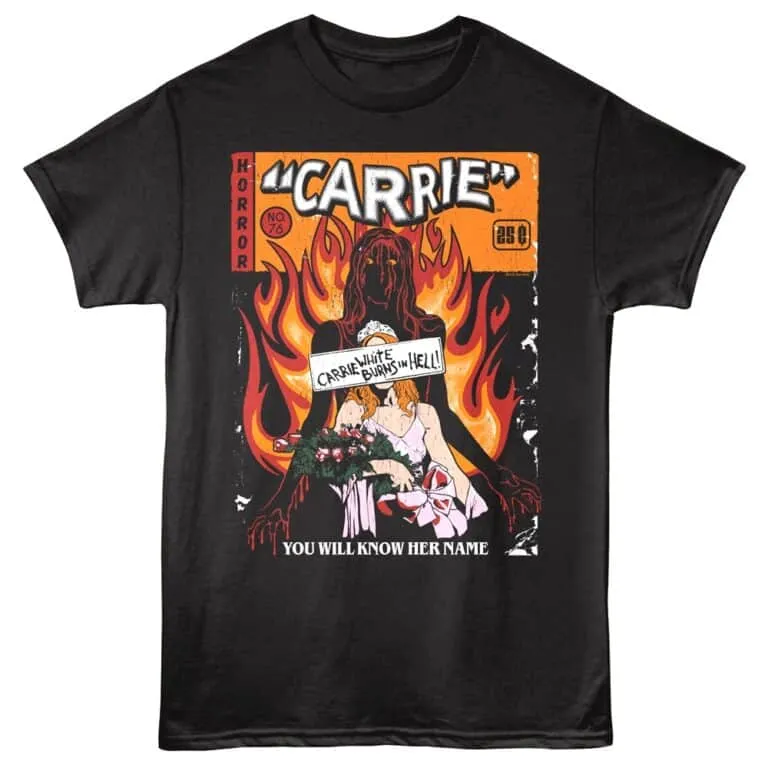 Carrie Horror Comic Cover Men's T Shirt