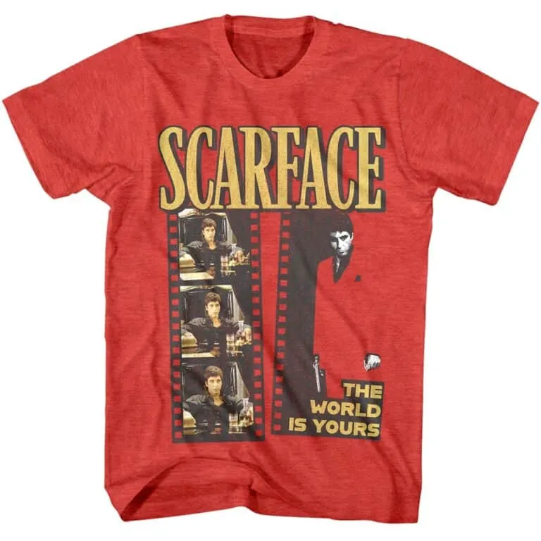 Vintage Scarface movie graphic tee with Tony Montana design. Perfect for film fans and movie collectors.