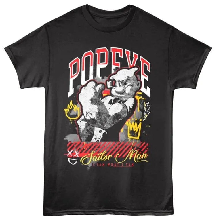 Vivid Popwave graphic T-shirt featuring a cartoon mascot and vibrant typography, perfect for trendy streetwear fans.