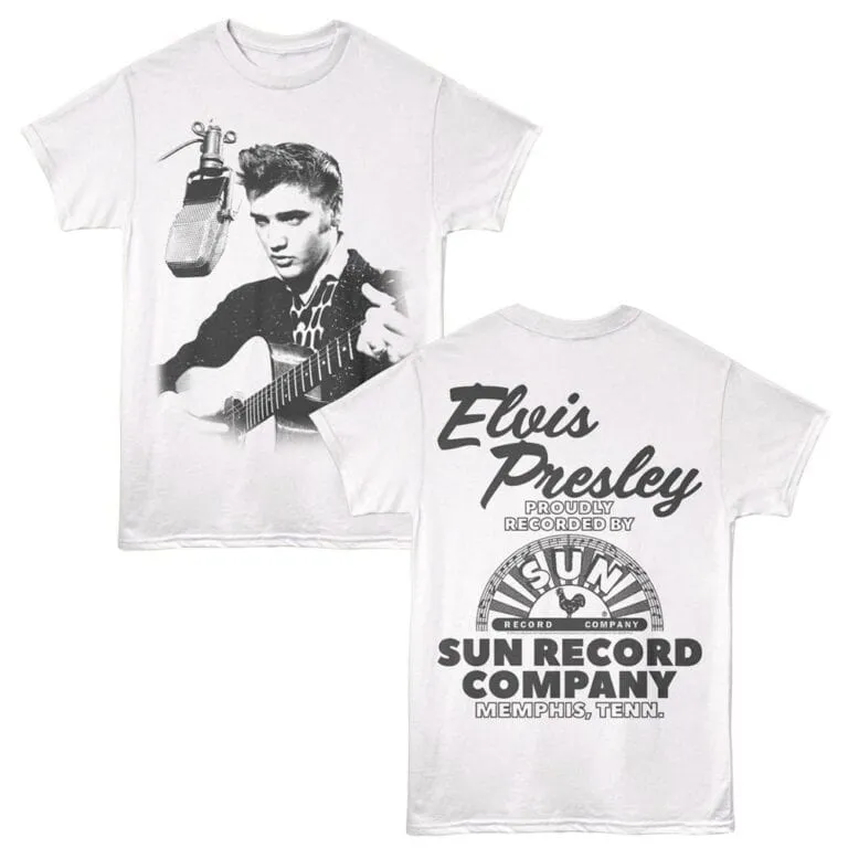 Elvis Presley proudly Recorded by Sun Records Men's T Shirt