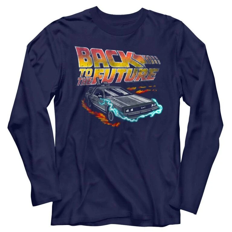 Back to The Future Delorean Time Machine Long Sleeve T-Shirt