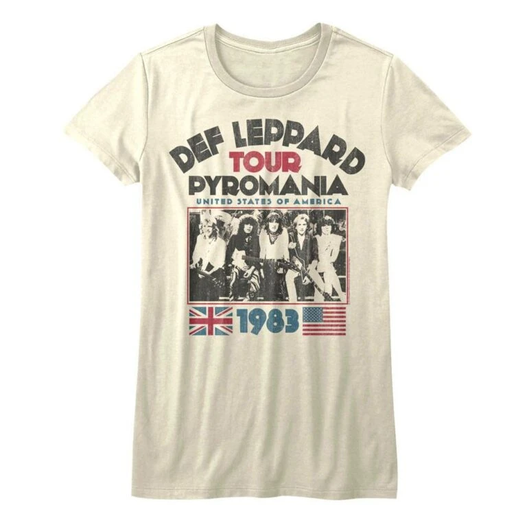 Def Leppard Pyromania USA Tour Top