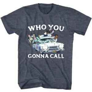 Ghostbusters Who You Gonna Call Car Men’s T Shirt