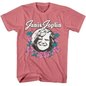 Janis Joplin Rose Wreath Men’s T Shirt