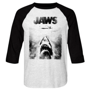 Jaws Shark Movie Poster Raglan Shirt