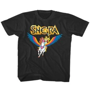 She-Ra Riding Swiftwind Unicorn Kids T Shirt