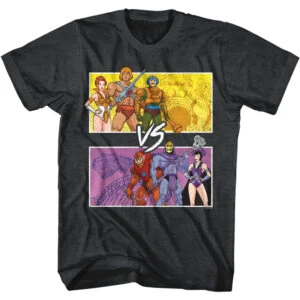 Masters of the Universe Good vs Evil Men's T Shirt Charcoal Heather