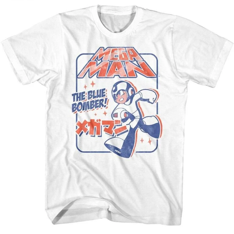 Megaman Blue Bomber Kanji T-Shirt