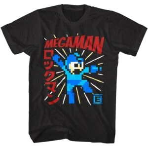 Megaman Jumping Japanese T-Shirt
