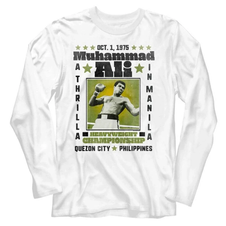 Muhammad Ali Thrilla in Manila Philippines Men’s Long Sleeve T Shirt