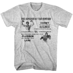 Rocky vs Clubber Lang Fight Poster Men's T Shirt