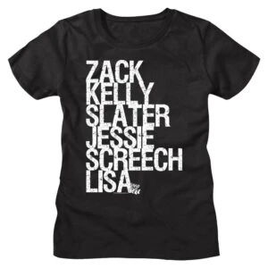 Saved by The Bell Names T-shirt