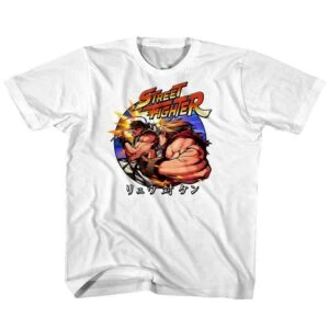 Street Fighter Japanese Hadouken Kids T Shirt