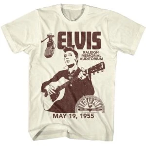 Elvis Presley Raleigh Memorial Auditorium Men’s T Shirt