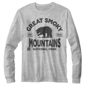 Great Smoky Mountains Bear 1926 Long Sleeve T Shirt