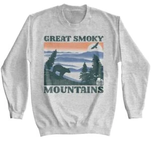 Great Smoky Mountains Sunset Sweatshirt - Gray Heather