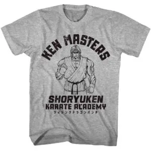 Street Fighter Ken Masters Shoryuken Karate Academy Men’s T Shirt