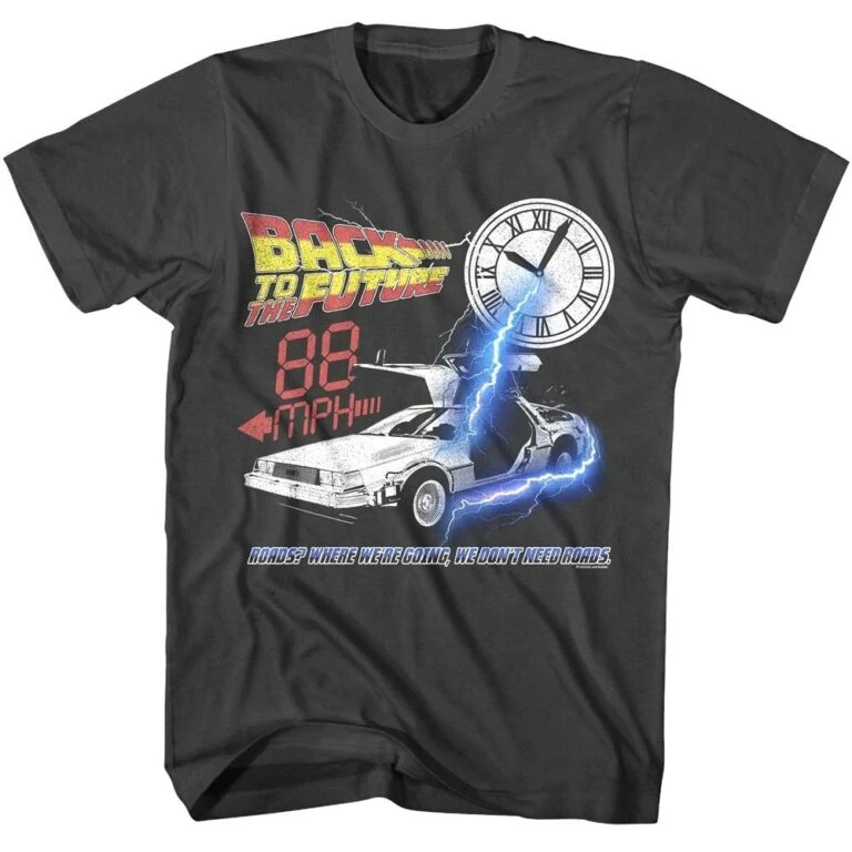 Back To The Future Clock Hits 88mph Men's T Shirt
