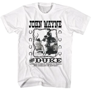 John Wayne The Duke Saddling Up Men's T Shirt